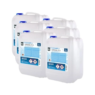 Abbildung von Höfer Chemie Isopropanol 99,9% 6 x 10 L Isopropylalkohol zur Reinigung &amp; Entfettung Starkes Lösungsmittel Vielseitig Verwendbar (60L)
