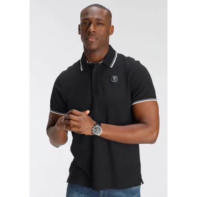 Abbildung von DELMAO Poloshirt mit modischem Brustlabel NEUE MARKE!