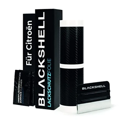 Abbildung von Blackshell® Lackschutzfolie passend für Citroën C1 Bj. ab 2014 (Facelift) Carbon Matt passgenaue Einstiegsleistenschutz Folie inkl. Set Folierung
