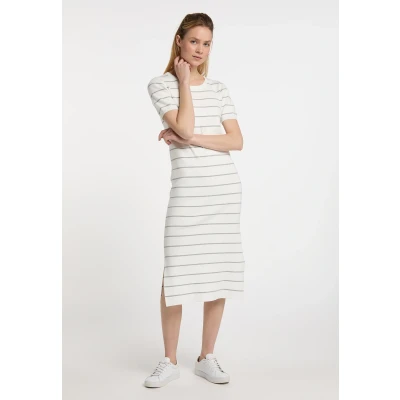 Abbildung von DREIMASTER Maritim Damen Strickkleid M/L / Off White Grau Melange 50% Viskose 28% Polyester 22% Nylon