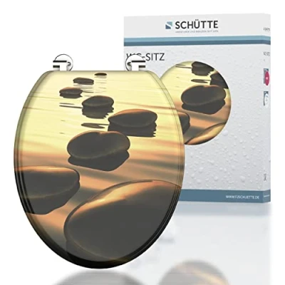 Abbildung von Schütte WC Sitz Sea Stone, MDF Holzkern