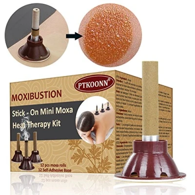 Abbildung von Moxibustion,Moxa,Moxibustion Akupunktur,Massage Moxa,Selbstklebend Moxa,Moxibustion Moxa Stick,Moxahütchen,Eine klassische chinesische Heilmethode, praxistauglich,Qualität by Green Nature,12 Stücke