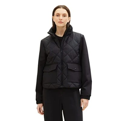Abbildung von TOM Tailor Padded Hybrid Winterjacke, Damen, Größe: Large, Deep black