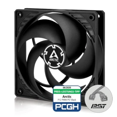 Abbildung von ARCTIC P12 PWM PST PC Lüfter, 120 mm Gehäuselüfter optimiert für statischen Druck, Case Fan mit Anschluss, 200 1800 RPM (0
