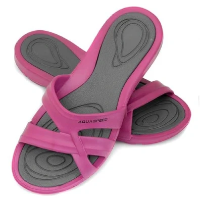 Abbildung von Aqua Speed Badelatschen PANAMA + Mikrofaserhandtuch Damen Duschsandalen Badepantolette