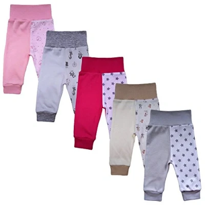 Abbildung von MEA Baby Unisex Hose aus 100% Baumwolle im 5er Pack/Pumphose. Babyhose für Jungen Mädchen, Schlupfhose (62, Mädchen)