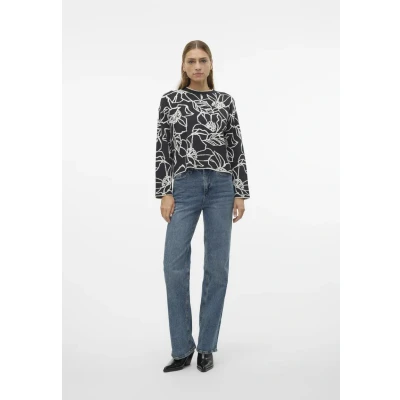Abbildung von Vero Moda Vmnew Flora Oneck Strickpullover, Damen, Größe: XS, Black
