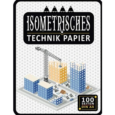 Abbildung von Isometrisches Zeichnen Din A4 100 Sleiten Dreiecknetzpapier Isometriepapier Isometrie 3D Zeichenblock Isometrieblock Technik Papier: ... Millimeterpapier Notizbuch (Ref 5)