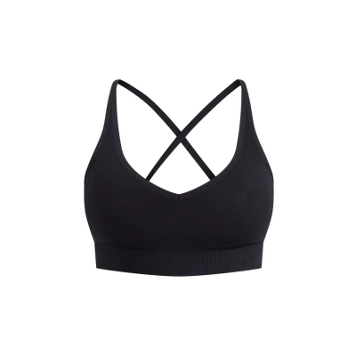 Abbildung von Smilodox Cetrina Scrunch Sportbh mit leichter Stützkraft, Damen, Größe: XS, Schwarz