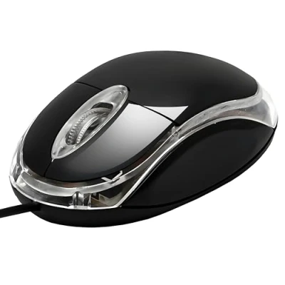 Abbildung von APM Optische Maus, kabelgebunden, Farbe Schwarz, beidhändig, Hintergrundbeleuchtung, 800 DPI, 3 Tasten, kompatibel mit PC, Mac, Laptop, 100118