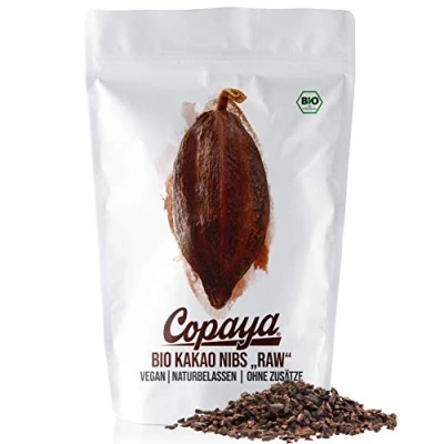 Abbildung von Copaya Bio Kakao Nibs Roh ohne Zusätze, Kakaonibs aus Peruanischen Kakaobohnen, Kontrollierte Premium Bohnen, Ungeröstet &amp; Ungesüßt, Probierpackung 250g