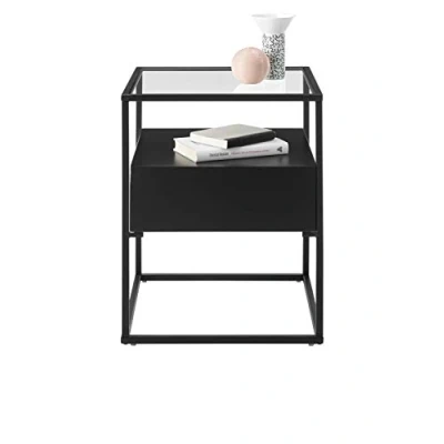 Abbildung von MCA furniture Beistelltisch &quot;Evora&quot;, Glastop mit Schublade push to open
