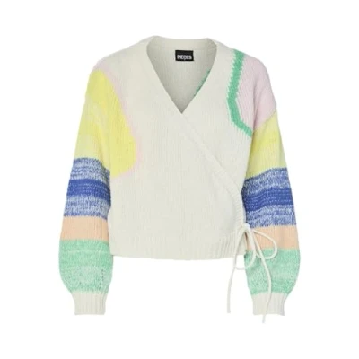 Abbildung von Pieces Pcselja WRAP Cardigan Strickjacke, Damen, Größe: XL, Cloud dancer