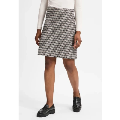 Abbildung von s.Oliver Black Label Alinienrock, Damen, Größe: 34, Schwarz beige
