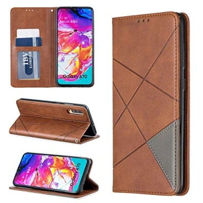 Abbildung von hülle für Samsung Galaxy A70 Leder,Hülle SM A705MN/DS 2019 / A705FN/DS A705F/DS A705MN A705YN A7050 Schutzhülle Case Cover Brown