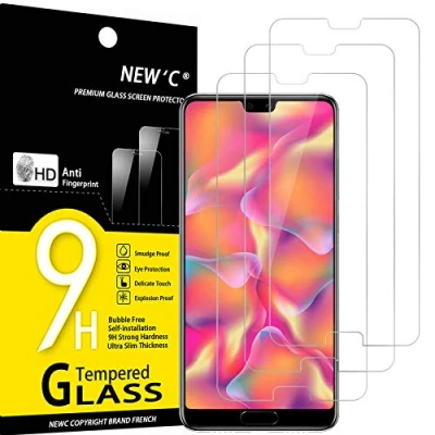 Abbildung von NEW&#039;C 3 Stück, Panzer Schutz Glas für Huawei P20, Frei von Kratzern, 9H Härte, HD Displayschutzfolie, 0.33mm Ultra klar, Ultrabeständig