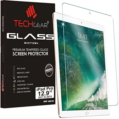 Abbildung von TECHGEAR Matt Schutzfolie kompatibel mit iPad Pro 12.9 (2017/2015), MATTE Blendschutz Auflage, Glas Displayschutzfolie 12,9 zoll (1. und 2. Generation)