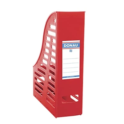 Abbildung von DONAU 7464001PL 04 Stehsammler, durchbrochen, PP, A4, klappbar, rot