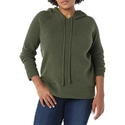 Abbildung von Amazon Essentials Damen Soft Touch Kapuzenpullover, Olivgrün, M