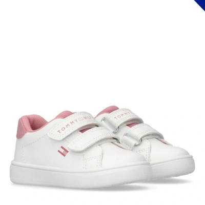 Abbildung von Tommy Hilfiger Logan Unisex Sneaker low für Kinder, Größe: 29, White/pink Schuhe