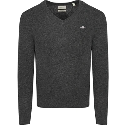 Abbildung von Gant V Ausschnitt Pullover &quot;EXTRAFINE LAMBSWOOL NECK&quot;, mit Logostickerei