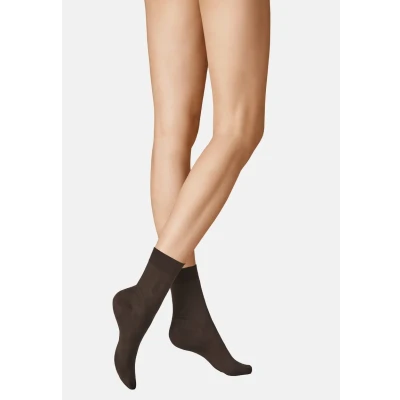 Abbildung von KUNERT Damen Socken Sensual Cotton extra fein 130 DEN Brown mel. 8220 39 42