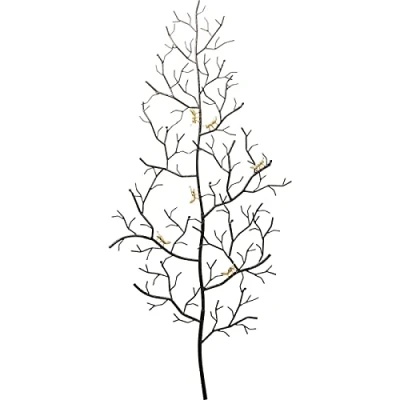 Abbildung von Kare Design Wandgarderobe Ants on a Tree Schwarz/Gold, XL, Garderobenleiste, Stahlgestell, Wanddekoration, Deko, Flur, Garderobe, 160x69x8 cm (H/B/T)