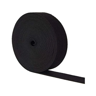 Abbildung von LIMIMIH Gummiband zum Nähen, 5 Meter schweres Stretch (schwarz, 25 mm)