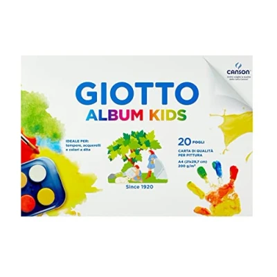 Abbildung von Giotto Kids Album, 20 Blatt, weißes Papier, feinkörnig, A4, 200 g/m²