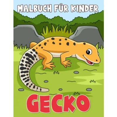 Abbildung von Gecko Malbuch Für Kinder: Bleiben Sie Ruhig und Farbe auf mit Gecko, Chamäleon, Leguan Eidechsen Design Kinder, Jungen Gag Geschenke White Elephants
