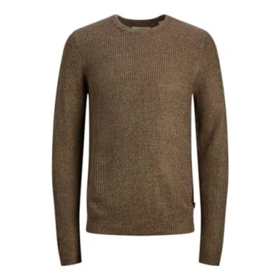 Abbildung von Jack &amp; Jones Jcotwist Striped CREW NECK Strickpullover, Herren, Größe: XL, Seal brown/mountain trail
