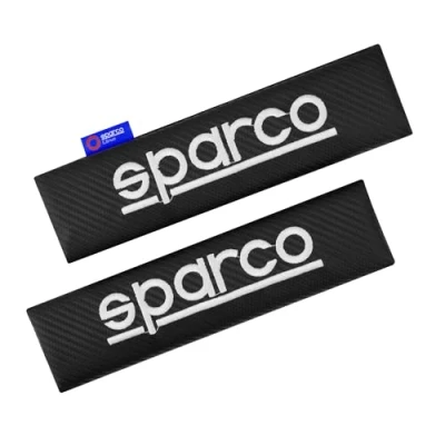 Abbildung von SPARCO Gurtschoner Gurtpolster Sicherheitsgurt Gurtschutz Karbon Schwarz 2x