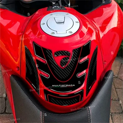 Abbildung von Aufkleber aus Harz, 3D, kompatibel mit Ducati Multistrada 1200 (Tankschutz)