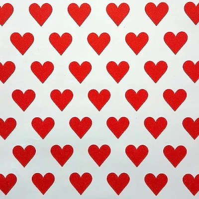 Abbildung von Star Geschenkpapier, Geschenkpapier Herzen 70cm x 2m Rolle rot / weiß