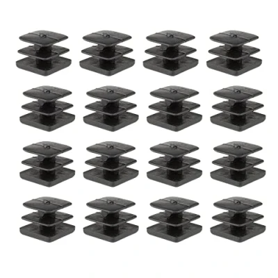 Abbildung von 16x Lamellenstopfen Vierkantrohrstopfen Schutzkappen Kappen Kunststoff Stopfen Endstopfen (18 x 18 mm, Quadratisch)
