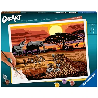Abbildung von Ravensburger Malen nach Zahlen CreArt, Savannah Landscapes, Made in Europe, FSC® schützt Wald weltweit