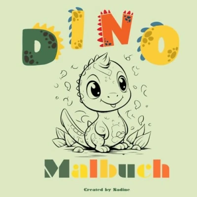 Abbildung von Dino Malbuch: Dino, Ausmalbilder, ab 2 Jahren, Süße und lustige Dinosaurier zum Ausmalen Perfekt für kleine Künstler!