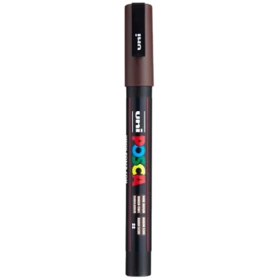 Abbildung von uni ball 186574 POSCA Marker mit feiner Rundspitze, dunkelbraun