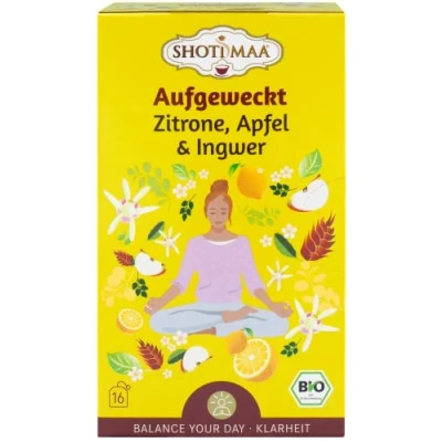 Abbildung von Shoti Maa Bio Ayurveda Tee Aufgeweckt Zitrone, Apfel &amp; Ingwer, 32 g