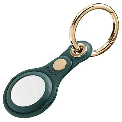 Abbildung von Spigen Valentinus mit Schlüsselbundring für AirTag Gehäuseabdeckung AirTags Halter (2021) Mitternachtsgrün