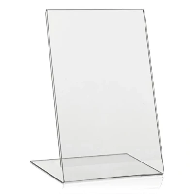 Abbildung von 5 Stück VITAdisplays DIN A5 Tischaufsteller, Werbeaufsteller, L Ständer, Aufsteller im Hochformat, Tischaufsteller aus original PLEXIGLAS