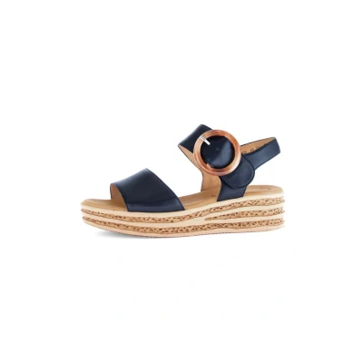 Abbildung von Gabor Damen Plateausandalen, Frauen Sandalen,offene Schuhe,Plateausandaletten,Dicke Sohle,bequem,Sommerschuhe,Midnight(So.Natur),42 EU / 8 UK