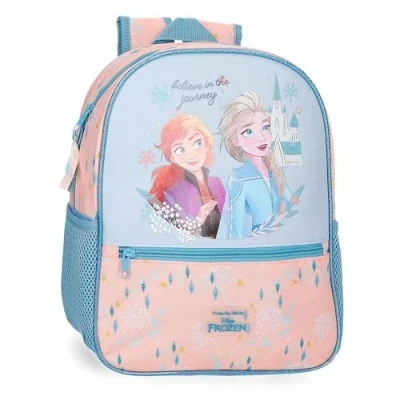 Abbildung von Joumma Disney Frozen Believe in The Journey Schulrucksack, anpassbar an Trolley, blau, 27 x 33 11 cm, Polyester, 9,8 l, Trolley