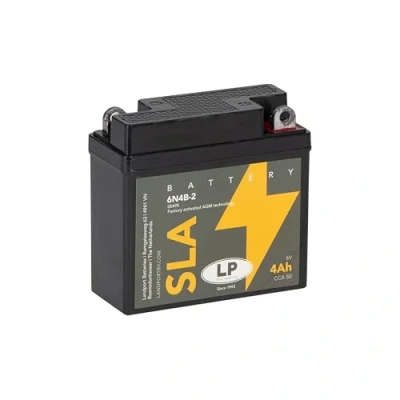 Abbildung von LANDPORT Batterie 6N4B 2A 6V 4Ah SLA wartungsfrei kompatibel für Simson Schwalbe KR 51 51/50, Suzuki GT 80, TSX 50, Yamaha DT 50 125 175, RD TY