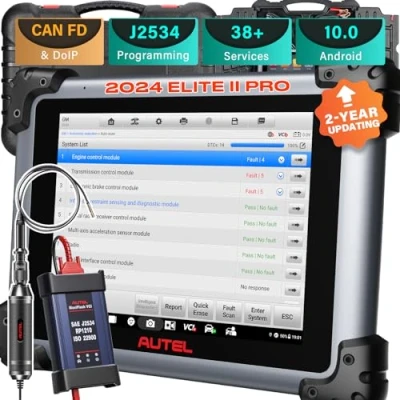 Abbildung von Autel Maxisys Elite II PRO OBD2 Diagnosegerät 2024 Diagnose Scan Tool Upgraded von MK908P/MS908S, J2534 Programmierung &amp; Codierung, 38+ Dienste, All System Diagnose, 2 Jahre Update