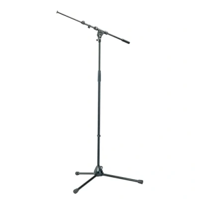 Abbildung von K&amp;M 21090 Mikrofonstativ Schwarz Stahl, Schwenkarm, bis 74,5 cm ausziehbar 90 160 Höhe 3/8“ Gewindeanschluss