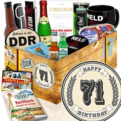 Abbildung von Geburtstagsgeschenk 71. / Geschenke 71 Geburtstag Männer/Männerset DDR