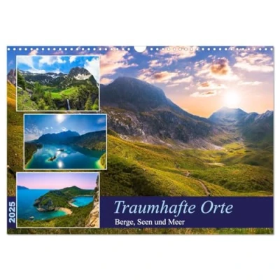 Abbildung von Traumhafte Orte Berge, Seen und Meer (Wandkalender 2025 DIN A3 quer), CALVENDO Monatskalender