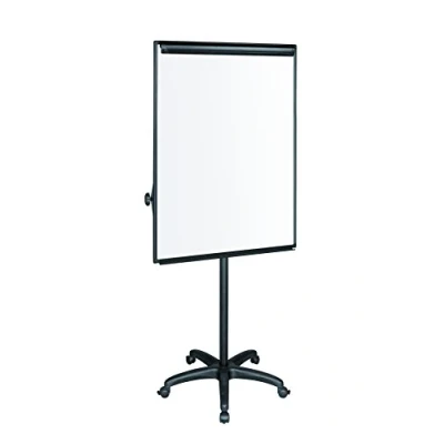 Abbildung von Bi Office Classic Mobile Flipchart mit Maya Aluminiumrahmen, Schwarz, 70x100 cm