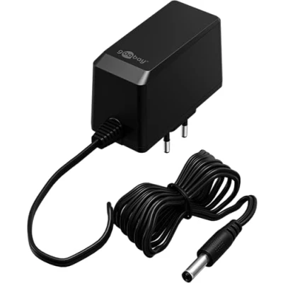 Abbildung von goobay 64979 Universal Netzteil 12 V / 27 W 2,25 A Steckernetzteil 12v Ersatznetzteil mit DC Stecker 5,5 mm x 2,1 für TV Box, Router, LED Streifen, Videokamera 1.8 Meter